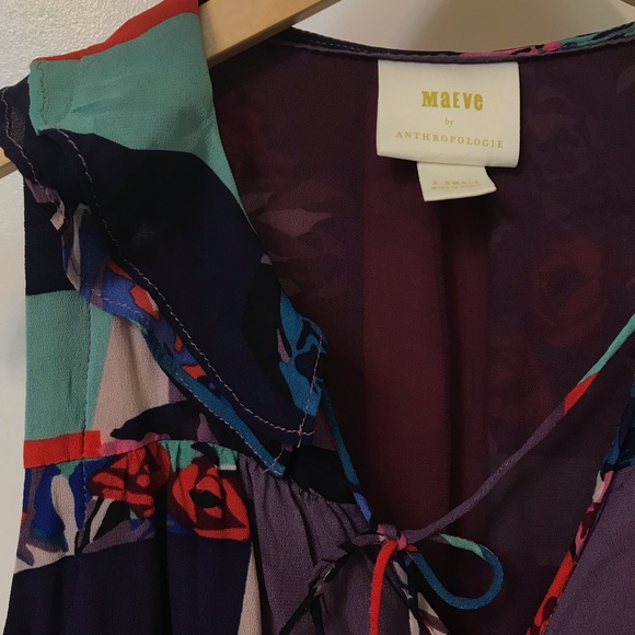 Anthropologie Brand “Maeve” Roses Geo Blouse - Picture 3 of 6
